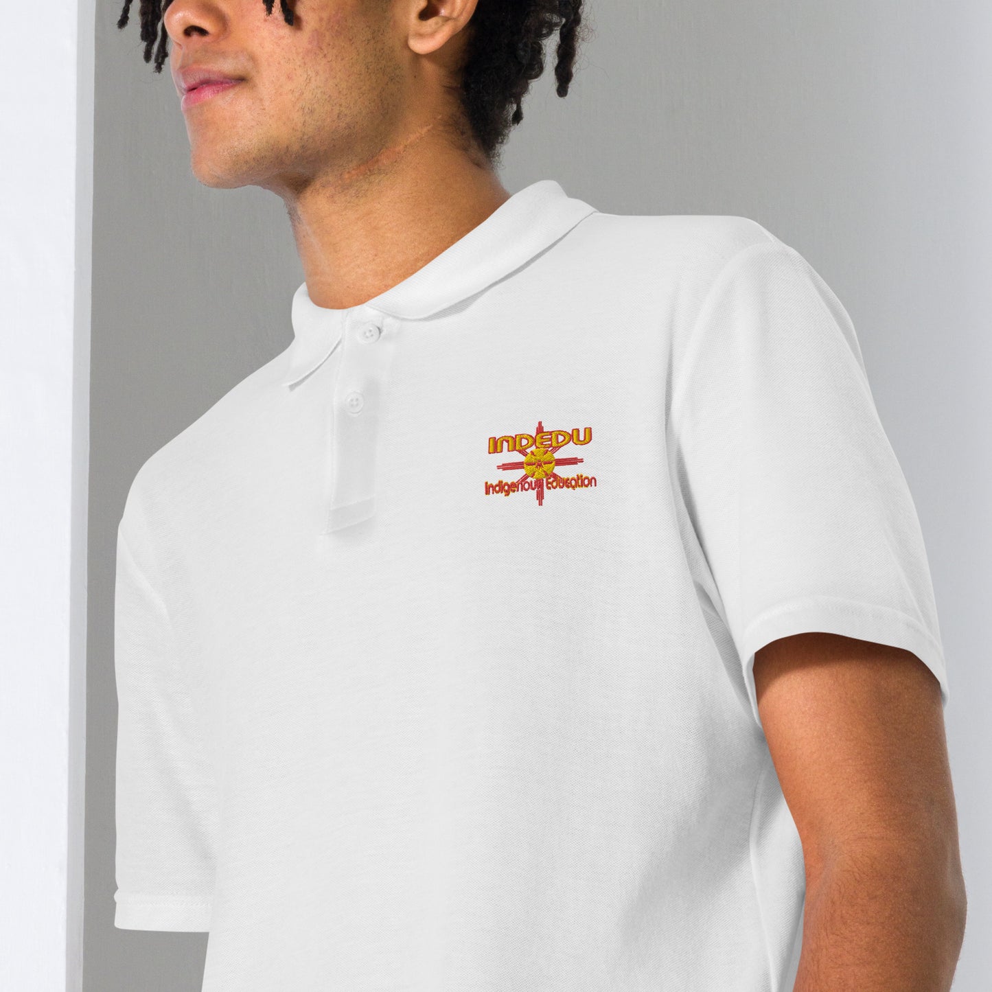 INDEDU Logo Unisex Pique Polo Shirt
